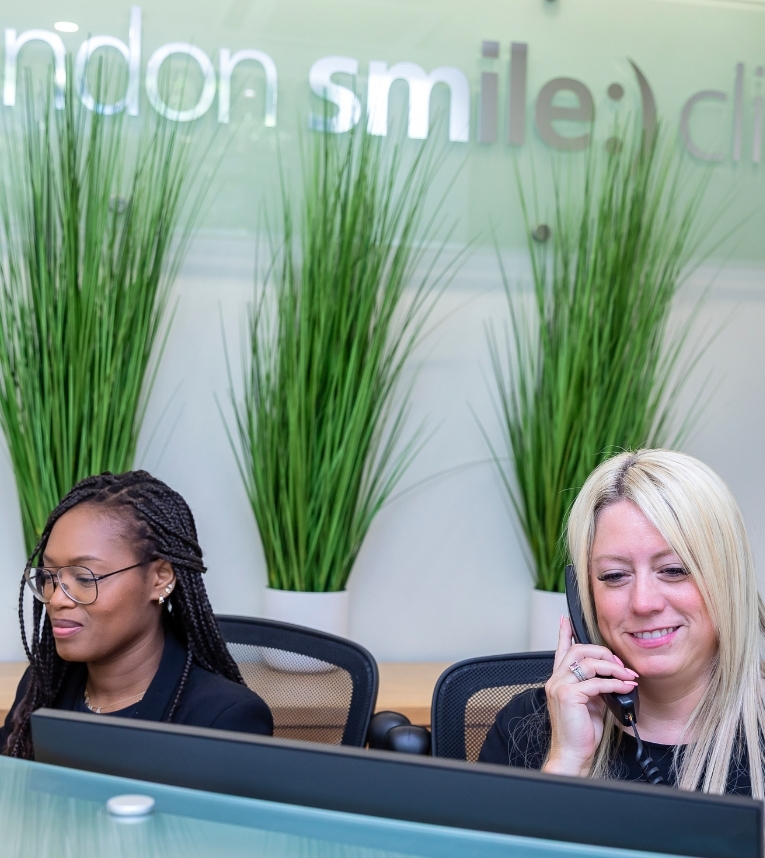 Reception lounge at The London Smile Clinic